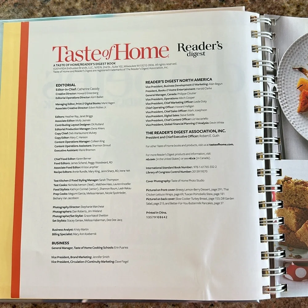 Taste Of Home Red and White Kitchen Cookbook